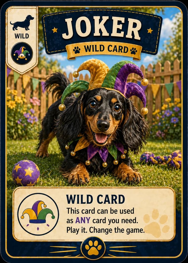 Doxie Dynasty joker card