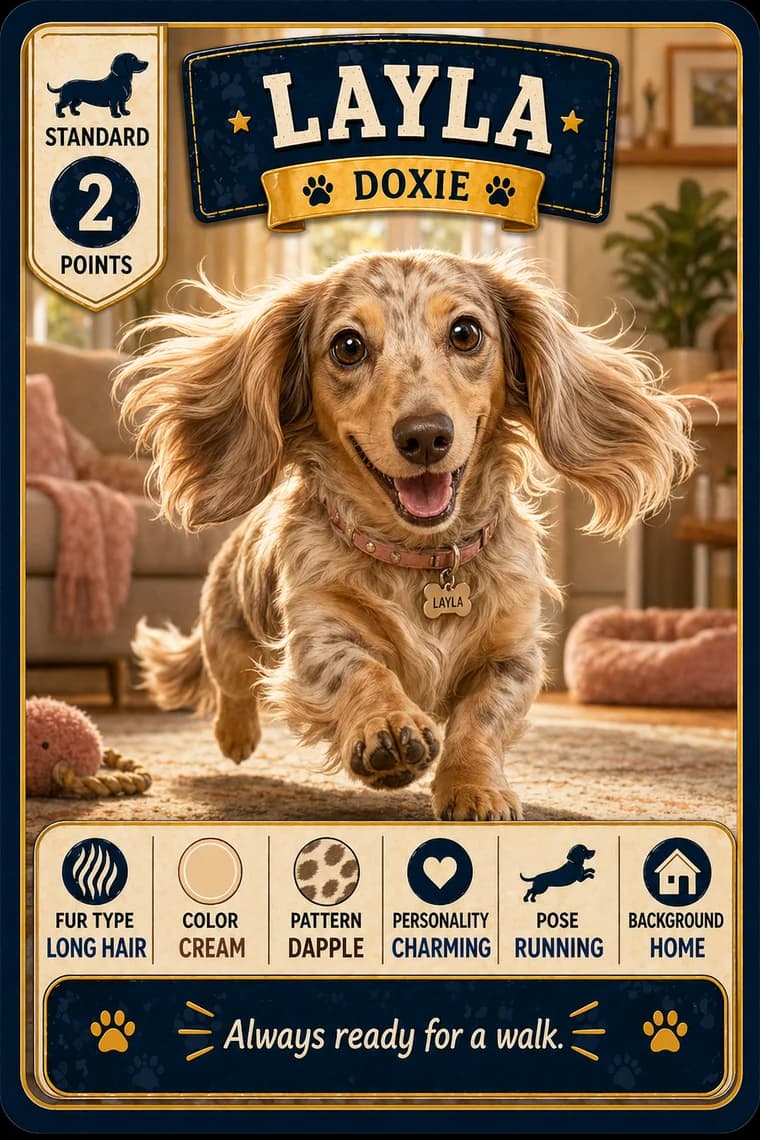 Layla doxie card
